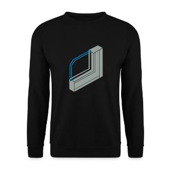 aluminum profile window - Unisex Sweatshirt - black - Front - Alina (178cm) & Michal (187cm)