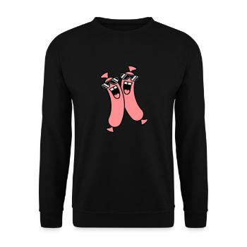 Cool Sausages - Sweat-shirt Unisexe - noir - Devant - Alina (178cm) & Michal (187cm)