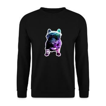 Cool bulldog - Unisex Sweatshirt - black - Front - Alina (178cm) & Michal (187cm)