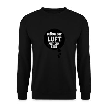 Möge die Luft mit dir sein - Unisex Pullover - Schwarz - Vorne - Alina (178cm) & Michal (187cm)