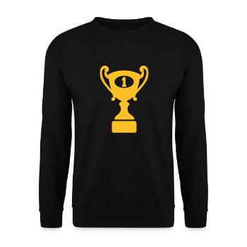 Trophy - Unisex Sweatshirt - black - Front - Alina (178cm) & Michal (187cm)