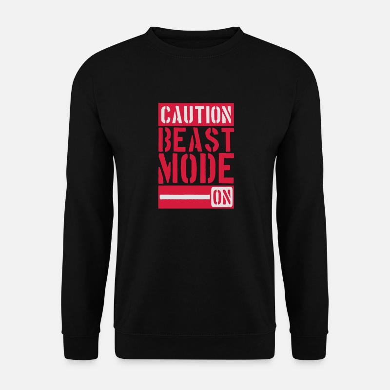 Caution Beast Mode On - Unisex Sweatshirt - black
