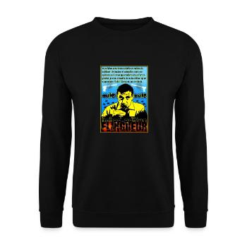 culte limited édition flingueur lino ventura - Sweat-shirt Unisexe - noir - Devant - Alina (178cm) & Michal (187cm)