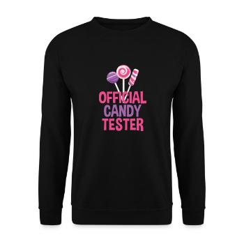 OFFICIAL CANDY TESTER - Unisex Sweatshirt - black - Front - Alina (178cm) & Michal (187cm)