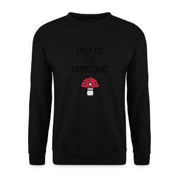 Mushroom / Champignon / Pilz / Picking - Unisex Sweatshirt - black - Front - Alina (178cm) & Michal (187cm)