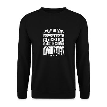 Wohnwagen kaufen Shirt - Unisex Pullover - Schwarz - Vorne - Alina (178cm) & Michal (187cm)