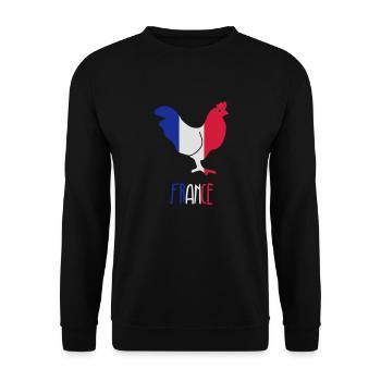 France Français Française French Frankreich - Unisex Sweatshirt - black - Front - Alina (178cm) & Michal (187cm)