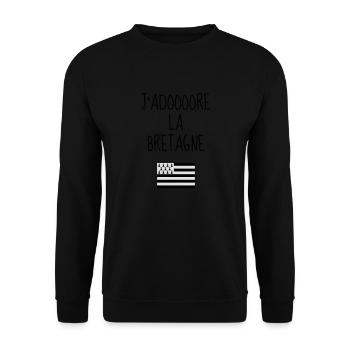 Bretagne / Breton / Bretonne / BZH / Breizh - Unisex Sweatshirt - black - Front - Alina (178cm) & Michal (187cm)