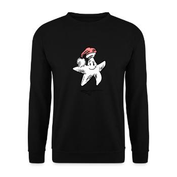 Merry Christmas star - cartoon illustration - Unisex Sweatshirt - black - Front - Alina (178cm) & Michal (187cm)