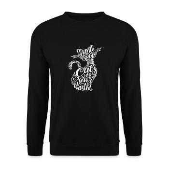 With Cats - Unisex Pullover - Schwarz - Vorne - Alina (178cm) & Michal (187cm)