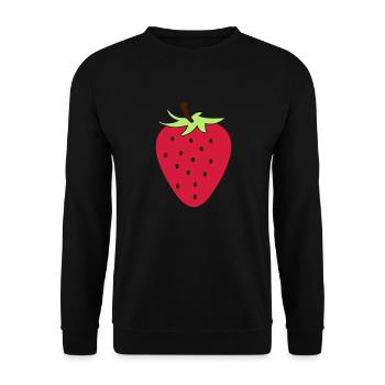 strawberry - Unisex Sweatshirt - black - Front - Alina (178cm) & Michal (187cm)