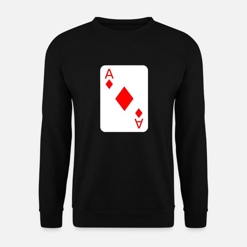 Karo Poker Spielkarte Kostüm - Unisex Pullover - Schwarz