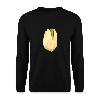 Pistazie - Unisex Pullover - Schwarz - Vorne - Alina (178cm) & Michal (187cm)