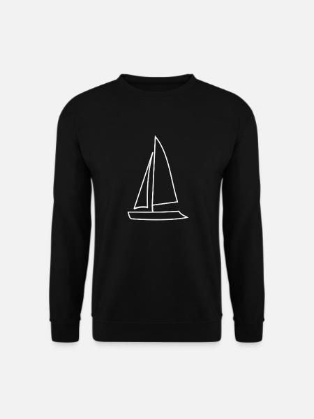 Segelboot - Unisex Pullover - Schwarz