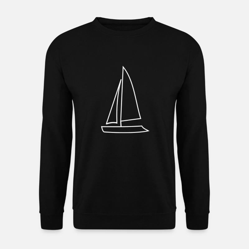 Segelboot - Unisex Pullover - Schwarz