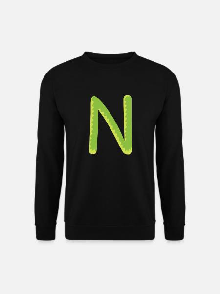 Letter N - Unisex Sweatshirt - black