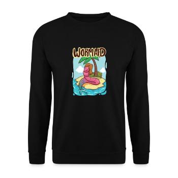 Wormaid - The worm who became a mermaid - Unisex Sweatshirt - black - Front - Alina (178cm) & Michal (187cm)