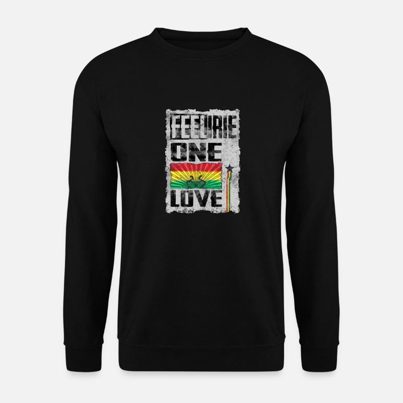 feel irie reggae one love - Unisex Pullover - Schwarz