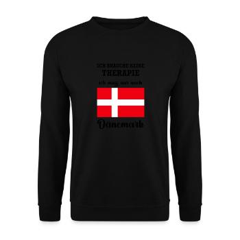 Therapie Dänemark Geschenk Nord Spruch - Unisex Pullover - Schwarz - Vorne - Alina (178cm) & Michal (187cm)