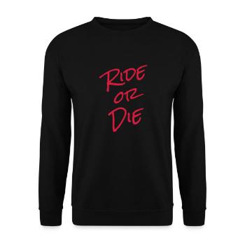 Ride or die équitation et changement de couleur du cadeau cycliste - Sweat-shirt Unisexe - noir - Devant - Alina (178cm) & Michal (187cm)