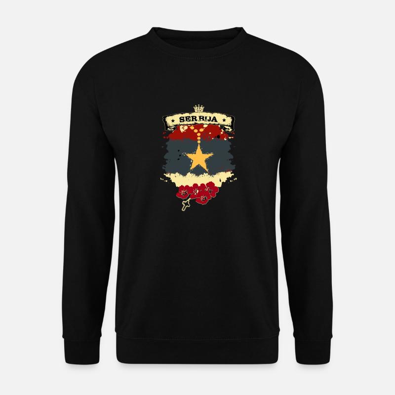 Serbija - Unisex Pullover - Schwarz