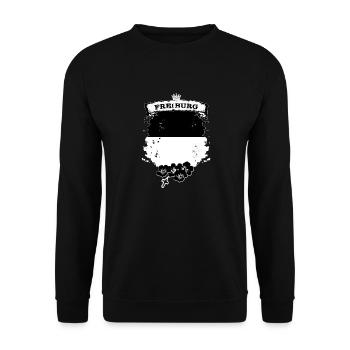 Fribourg - Unisex Sweatshirt - black - Front - Alina (178cm) & Michal (187cm)