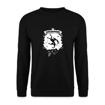 Graubünden - Unisex Pullover - Schwarz - Vorne - Alina (178cm) & Michal (187cm)