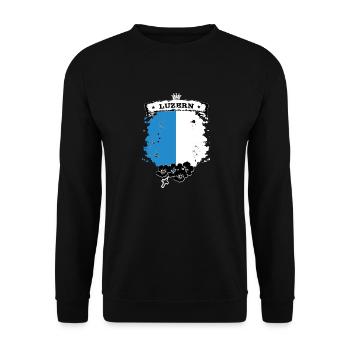 Luzern - Unisex Pullover - Schwarz - Vorne - Alina (178cm) & Michal (187cm)