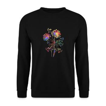 papillon - Sweat-shirt Unisexe - noir - Devant - Alina (178cm) & Michal (187cm)