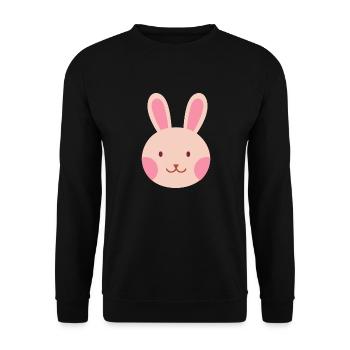 lapin mignon - Sweat-shirt Unisexe - noir - Devant - Alina (178cm) & Michal (187cm)