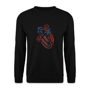 Heart Specialist I Anatomy Doctor Medical Biology - Unisex Pullover - Schwarz - Vorne - Alina (178cm) & Michal (187cm)