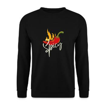 Jalapeno Pepper I Hot Chilis Lover I Spicy Chili - Unisex Pullover - Schwarz - Vorne - Alina (178cm) & Michal (187cm)