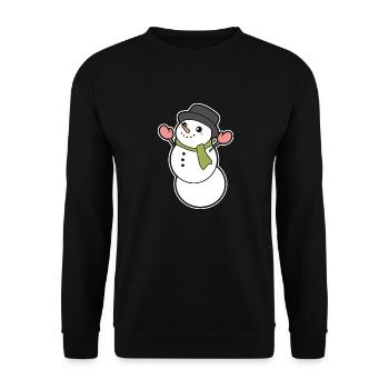 Bonhomme de neige - Sweat-shirt Unisexe - noir - Devant - Alina (178cm) & Michal (187cm)