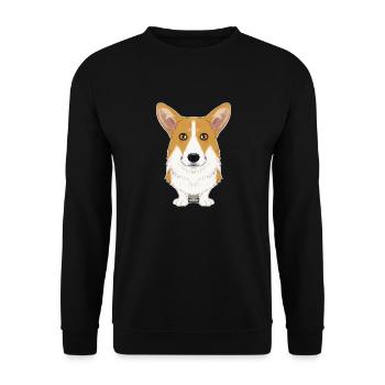 Welsh Corgi Lover I Dog Lover I Welsh Corgi - Unisex Sweatshirt - black - Front - Alina (178cm) & Michal (187cm)
