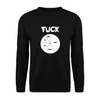 FUCK YOU | ME | THIS | EVERYTHING - Unisex Pullover - Schwarz - Vorne - Alina (178cm) & Michal (187cm)