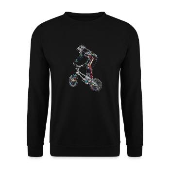 BMX-Rennen - Unisex Pullover - Schwarz - Vorne - Alina (178cm) & Michal (187cm)