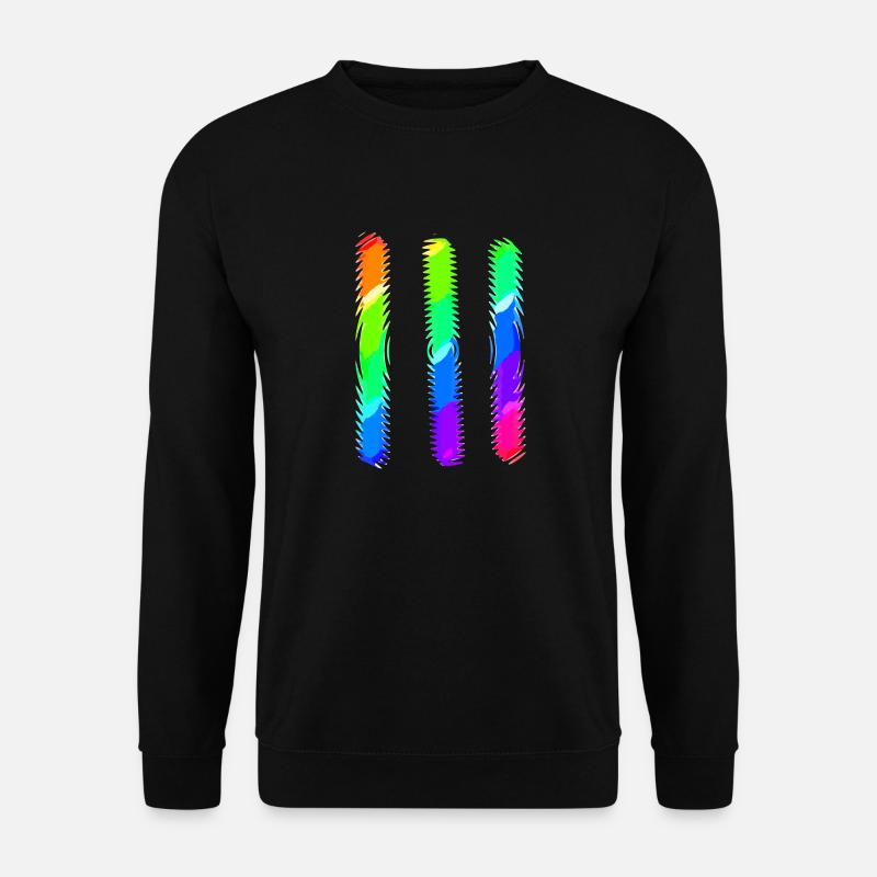 Lines | Wavy lines | | symbols Pattern - Unisex Sweatshirt - black