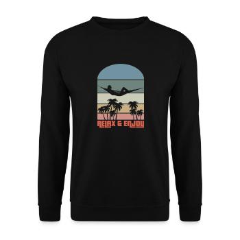 Relax & Enjoy - Unisex Sweatshirt - black - Front - Alina (178cm) & Michal (187cm)