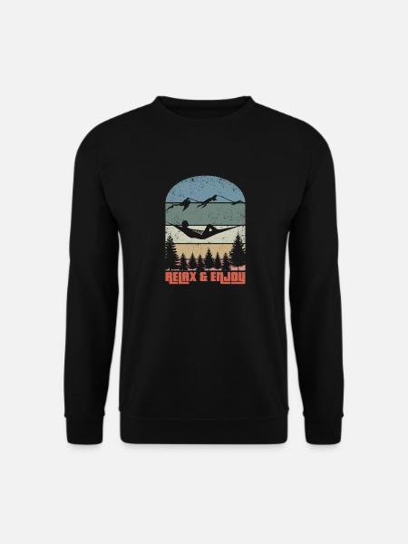 Relax & Enjoy - Unisex Pullover - Schwarz