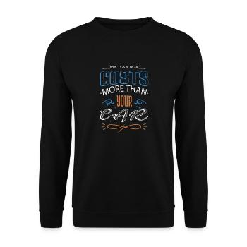 jokes baseballtshirt gift idea - Unisex Pullover - Schwarz - Vorne - Alina (178cm) & Michal (187cm)