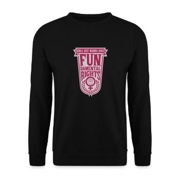 veulent avoir des droits fondamentaux - Sweat-shirt Unisexe - noir - Devant - Alina (178cm) & Michal (187cm)