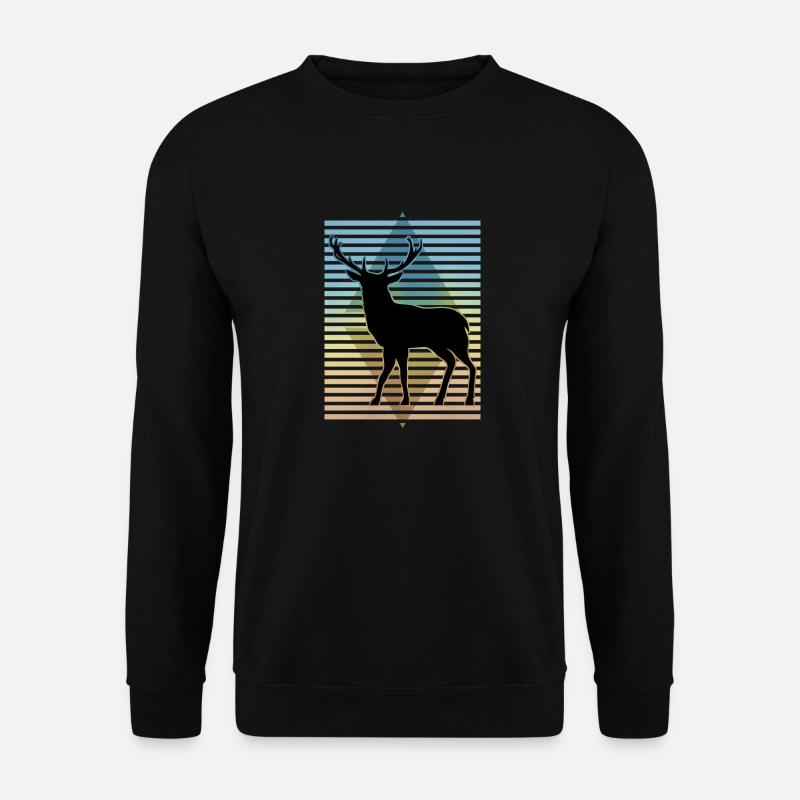 Hirsch - Unisex Pullover - Schwarz