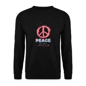 Peace begins with me - Unisex Sweatshirt - black - Front - Alina (178cm) & Michal (187cm)