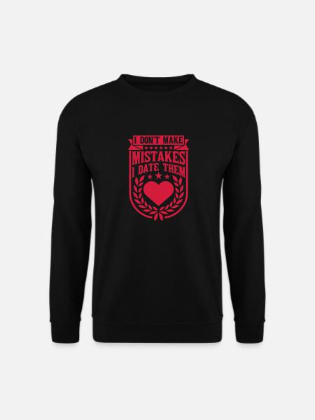 Date Mistakes Quote Logo - Unisex Sweatshirt - black