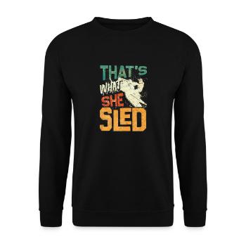 Motoneige Motoneige C’est ce qu’elle - Sweat-shirt Unisexe - noir - Devant - Alina (178cm) & Michal (187cm)