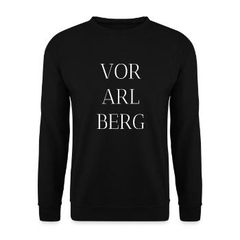 Vorarlberg - Unisex Pullover - Schwarz - Vorne - Alina (178cm) & Michal (187cm)