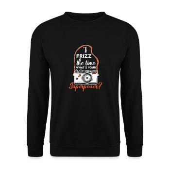 Fotographie Photograph Fotograf Kamera - Unisex Pullover - Schwarz - Vorne - Alina (178cm) & Michal (187cm)
