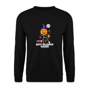 happy hallowwen teacher _ halloween professeur - Sweat-shirt Unisexe - noir - Devant - Alina (178cm) & Michal (187cm)