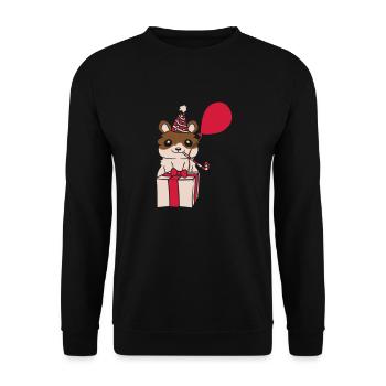Balloon Party Hamster Birthday - Unisex Sweatshirt - black - Front - Alina (178cm) & Michal (187cm)
