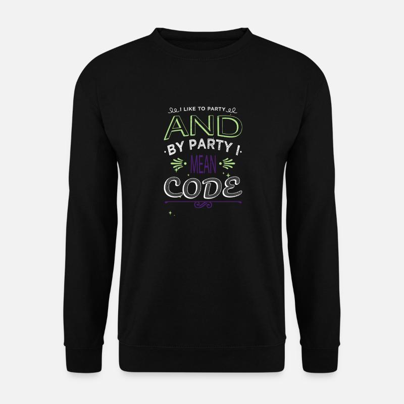 programming computer scientist happy - Unisex Pullover - Schwarz